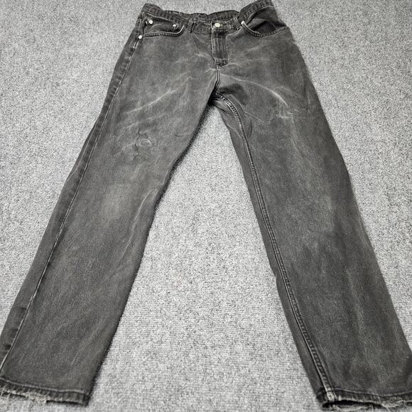 Ralph Lauren Jeans Size 14x30 (Fits 31x30) Black Denim Light Wash Straight Leg - Picture 1 of 8